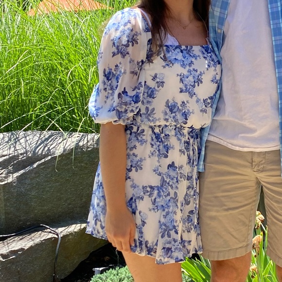 Blue & White Altar’d State Romper - Picture 7 of 7